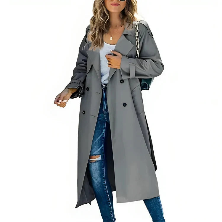 Sophie | Timeless Elegance Trench Coat - Grey