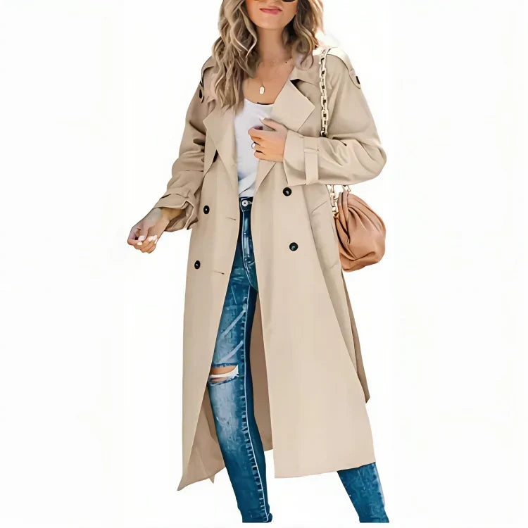 Sophie | Timeless Elegance Trench Coat - Khaki