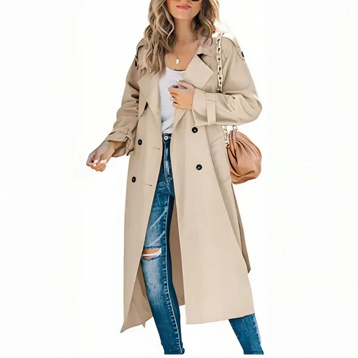 Sophie | Timeless Elegance Trench Coat - Khaki