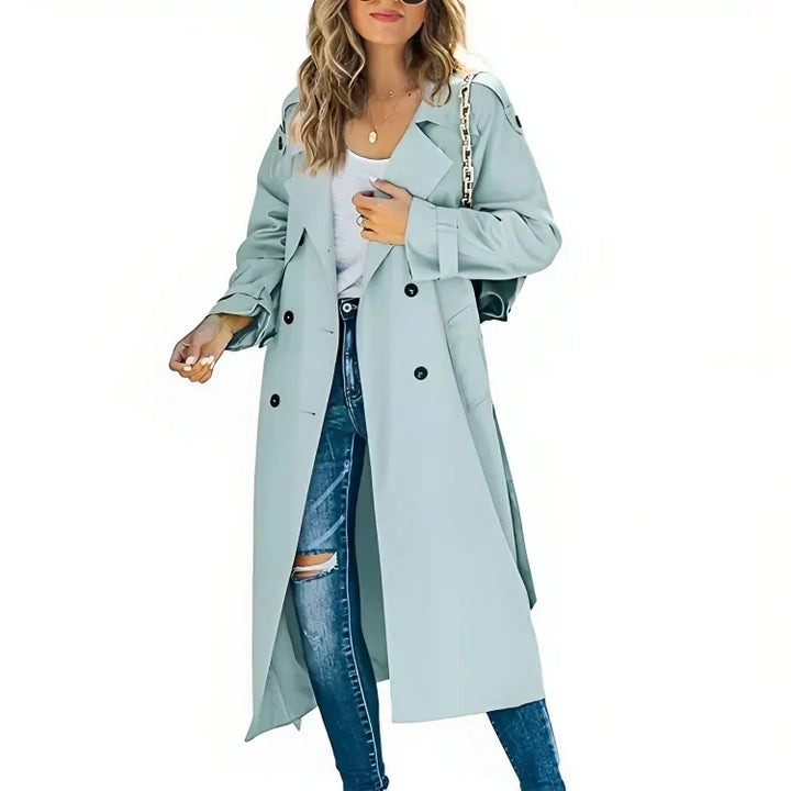 Sophie | Timeless Elegance Trench Coat - Light Blue