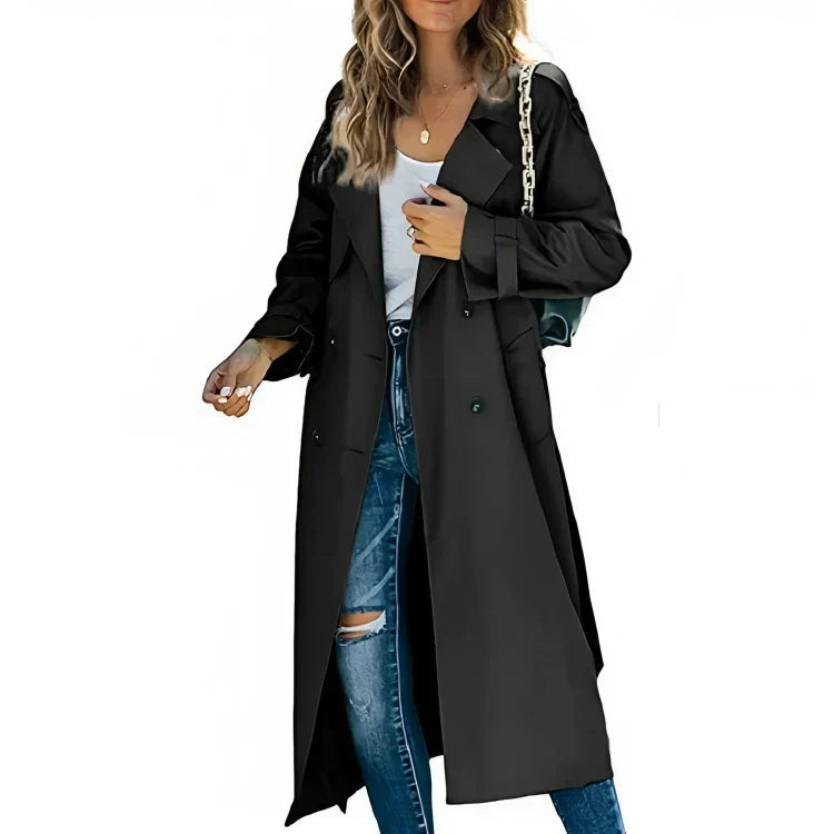 Sophie | Timeless Elegance Trench Coat - Black