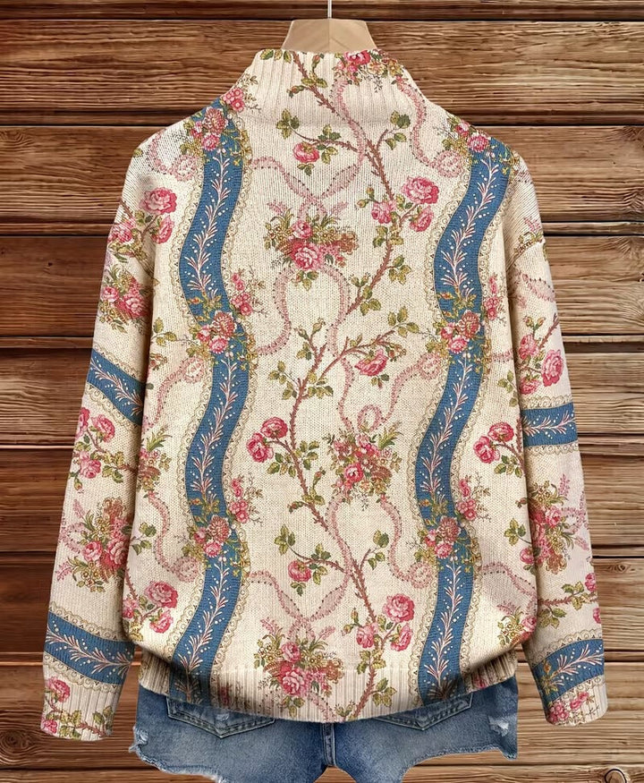 Rosalind | Climbing Rose Ribbon Cardigan - Helen & Olivia Manhattan