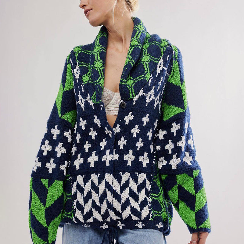 PORTIA | Vintage Oversized Cardigan - Black