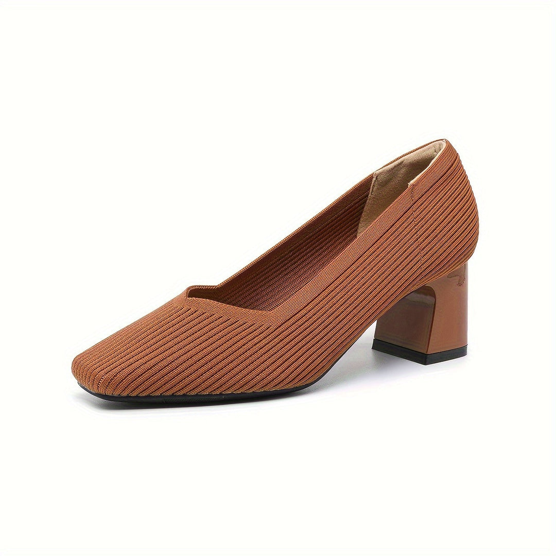 Marie | Comfortable Platform Heels with Classic Elegance - Brown