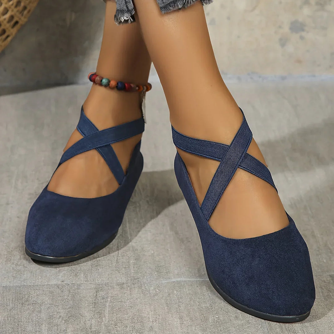 Delphine | Comfort Wedge Ballet Flats - 