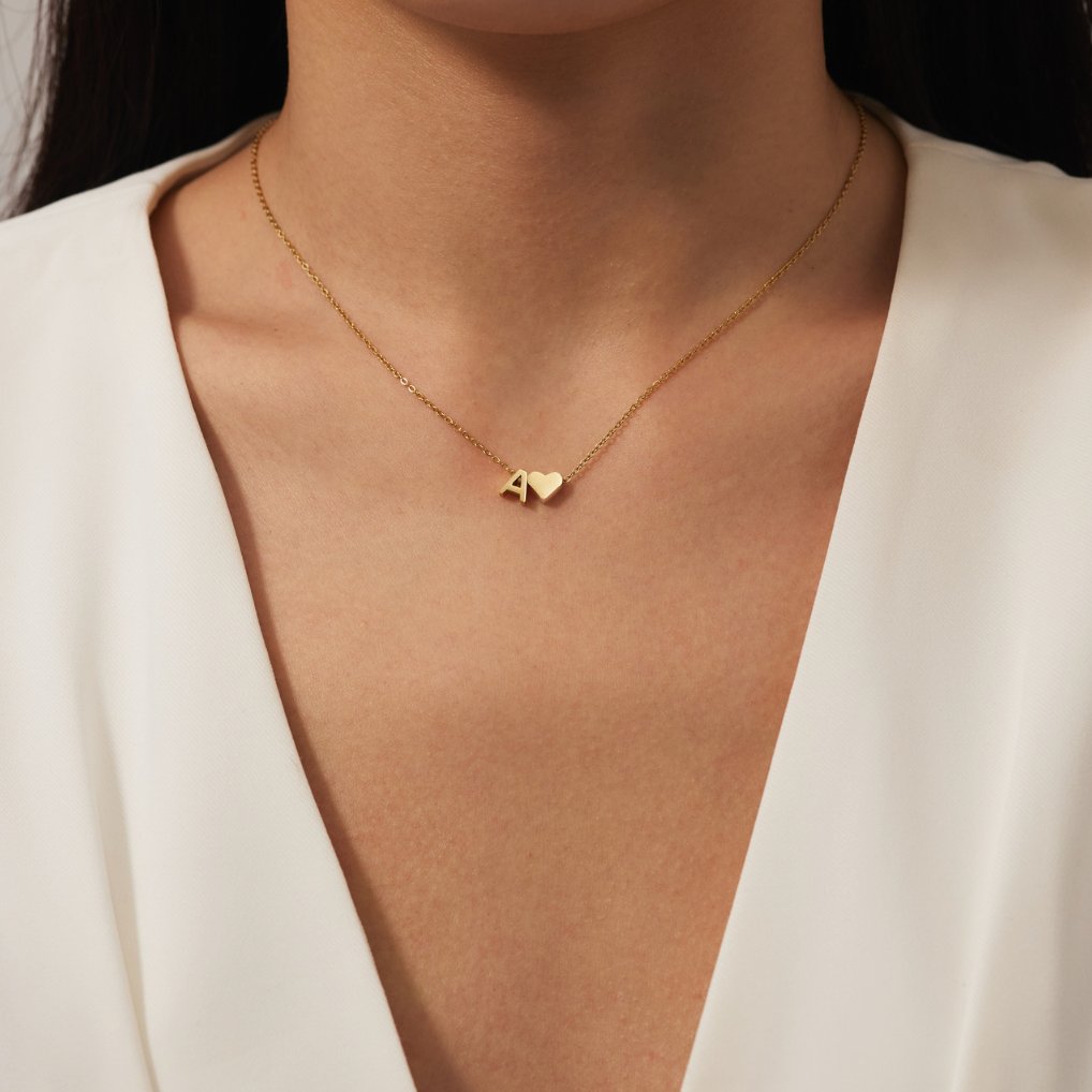 Necklace Iniziale Timeless with Pendant in Heart