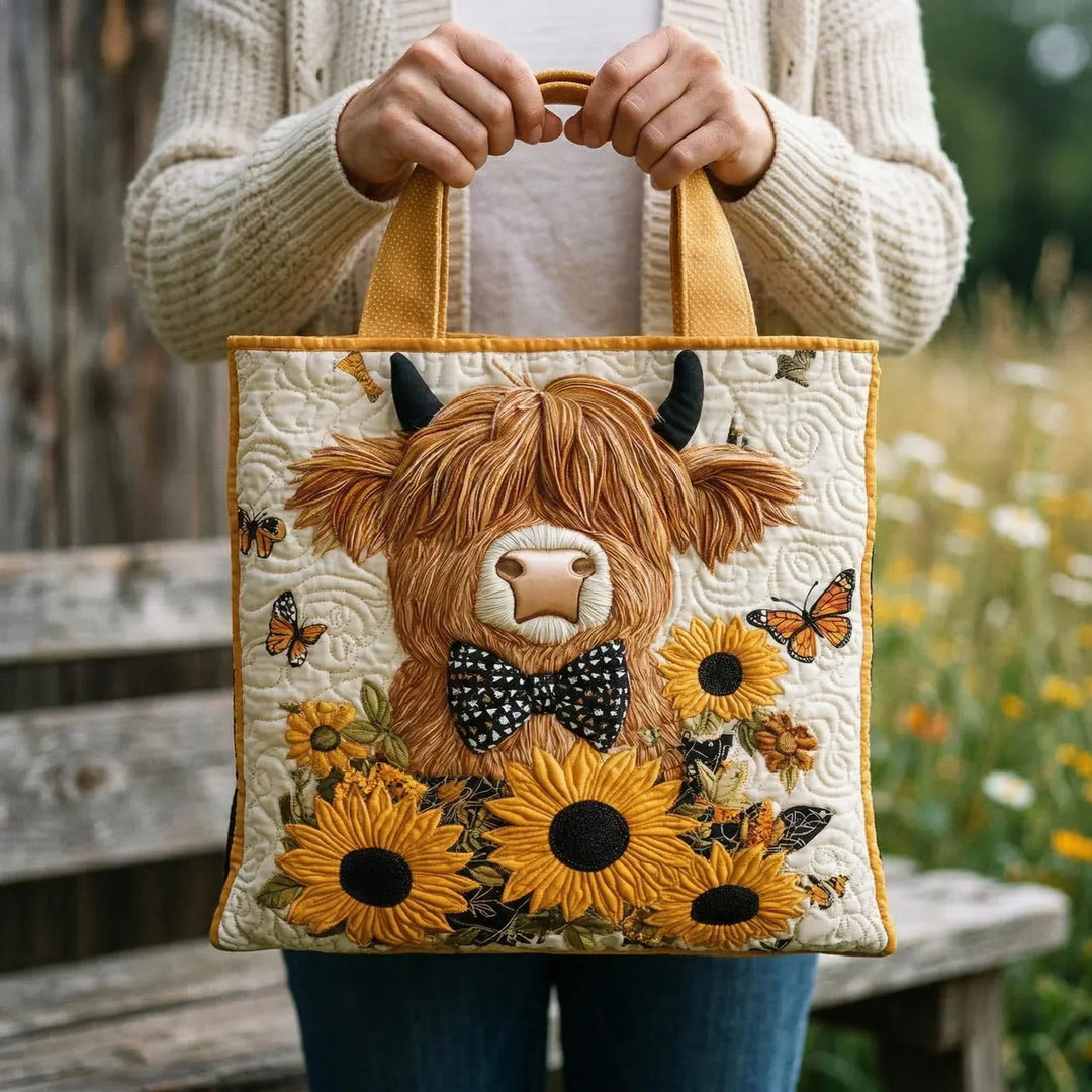 Bag Quilted - Mucca Highland with Girasoli