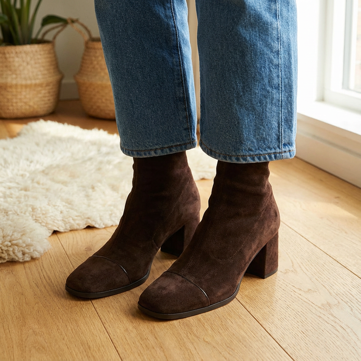 Lora | Elegant Comfort Heel Boots - 