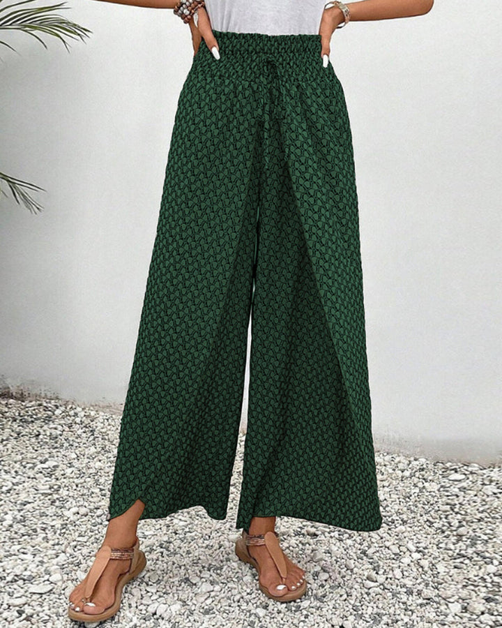 Eadie | Printed Relaxed Gamba Larga Palazzo Pants