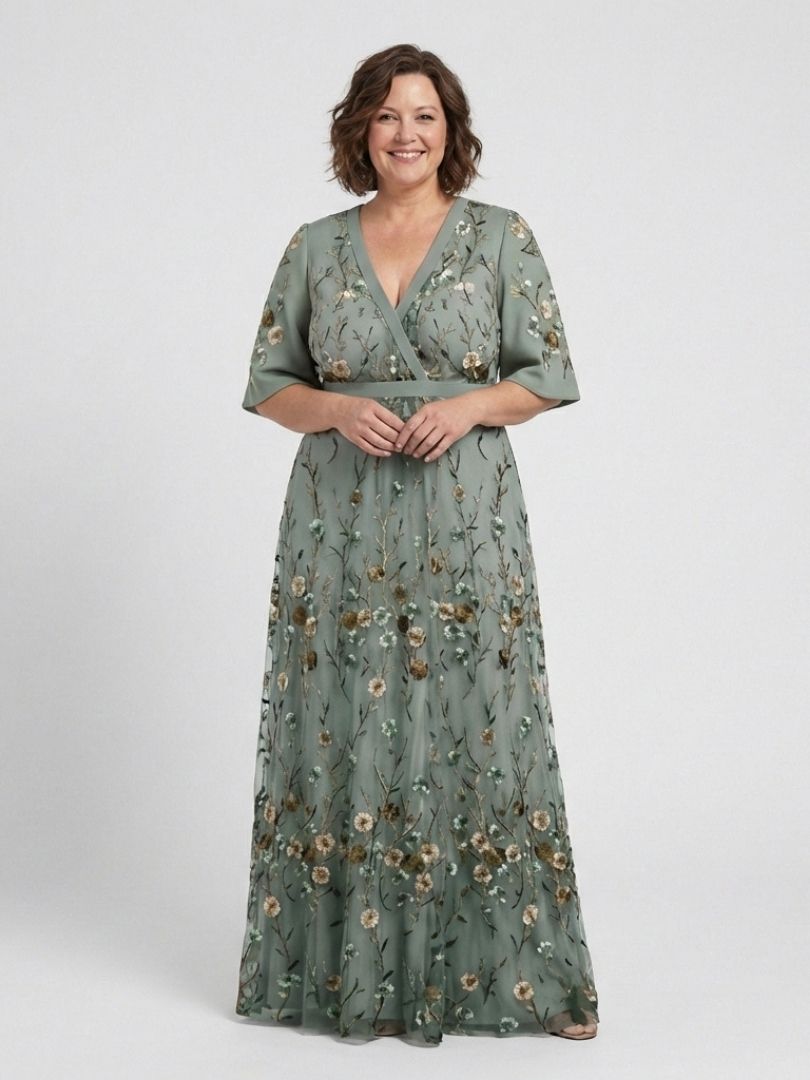 Evadne | Breezy Floral V Neck Maxi Dress