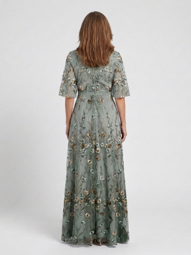 Evadne | Breezy Floral V Neck Maxi Dress