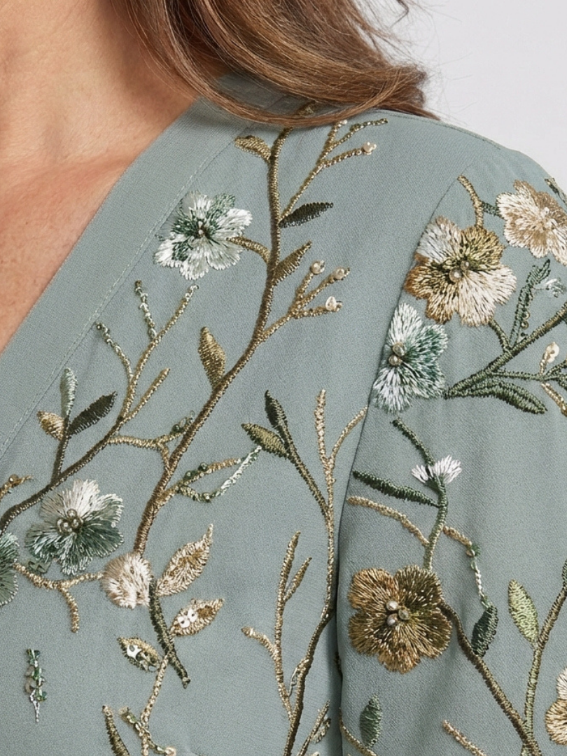 Evadne | Breezy Floral V Neck Maxi Dress