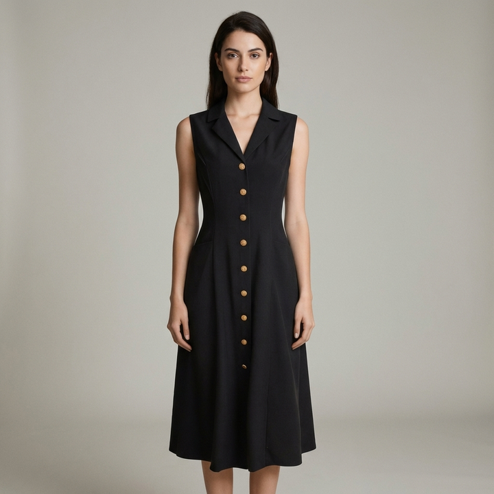 Nora | Elegant Scollo a V Tunic Midi Dress