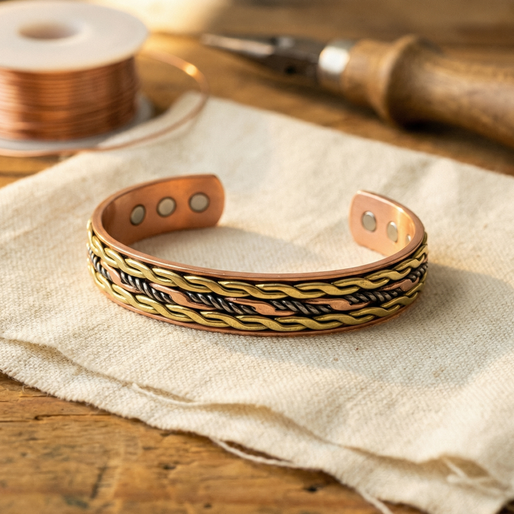 Weave | Copper Bracelet - Helen & Olivia Manhattan