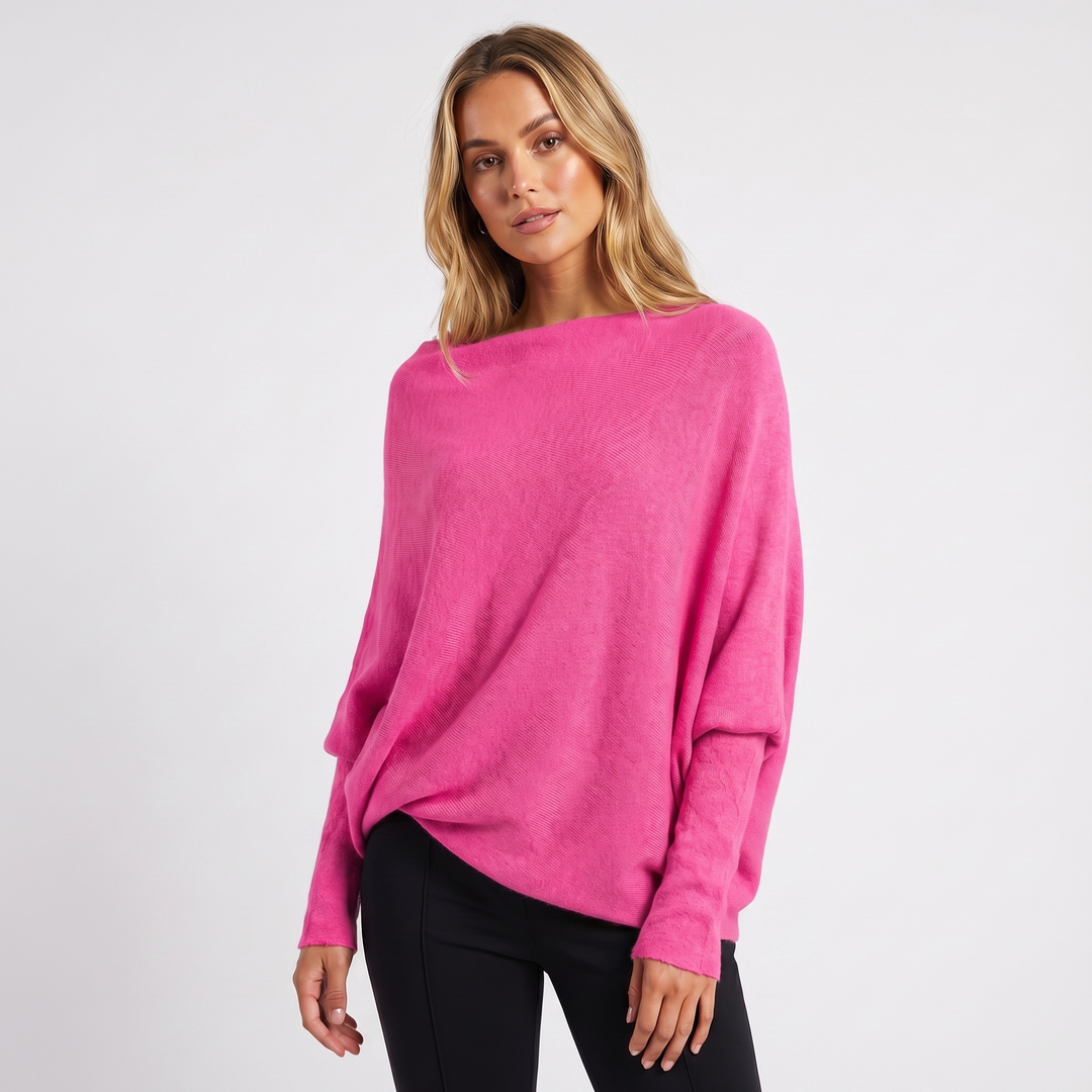 Charlee | Oversize Batwing Knit Jumper