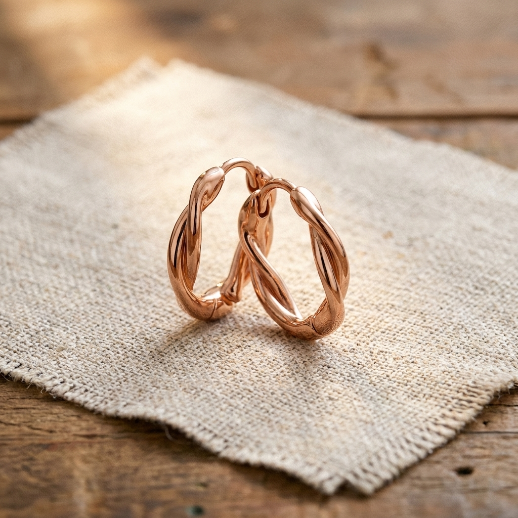 Wren | Copper Hoop Earrings - Helen & Olivia Manhattan