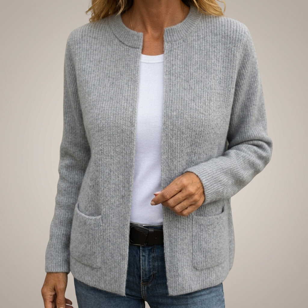 Annika | Cozy Cardigan with Deep Pockets - Grey