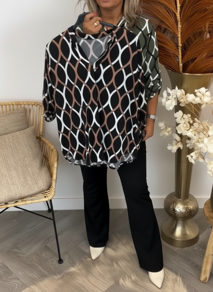 Vera | Graphic Stampa Relaxed Blouse