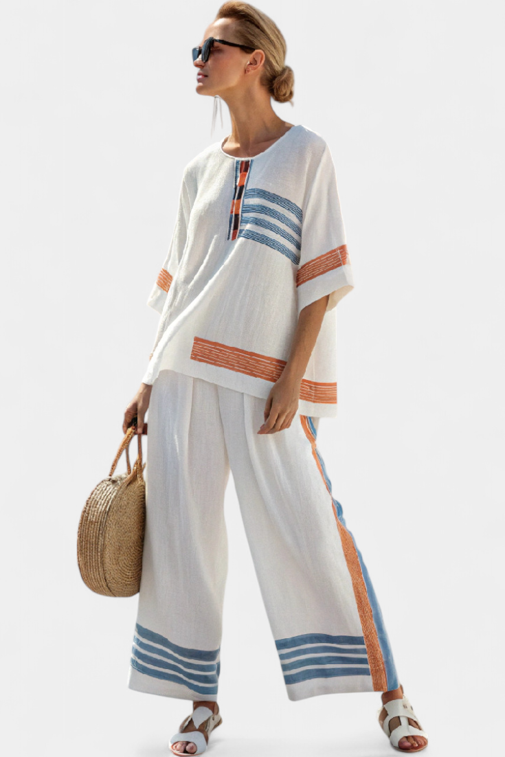 Marcellin | Completo Striped Blue & Orange
