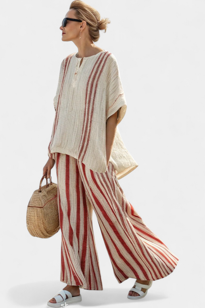 Mirella | Red Stripe Completo