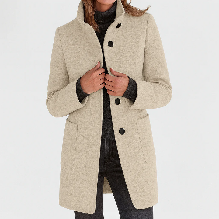 Eleonora | Midi Wool Coat - Beige