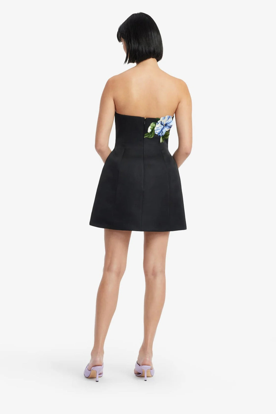 Romilda | Floral Appliqué Mini Dress