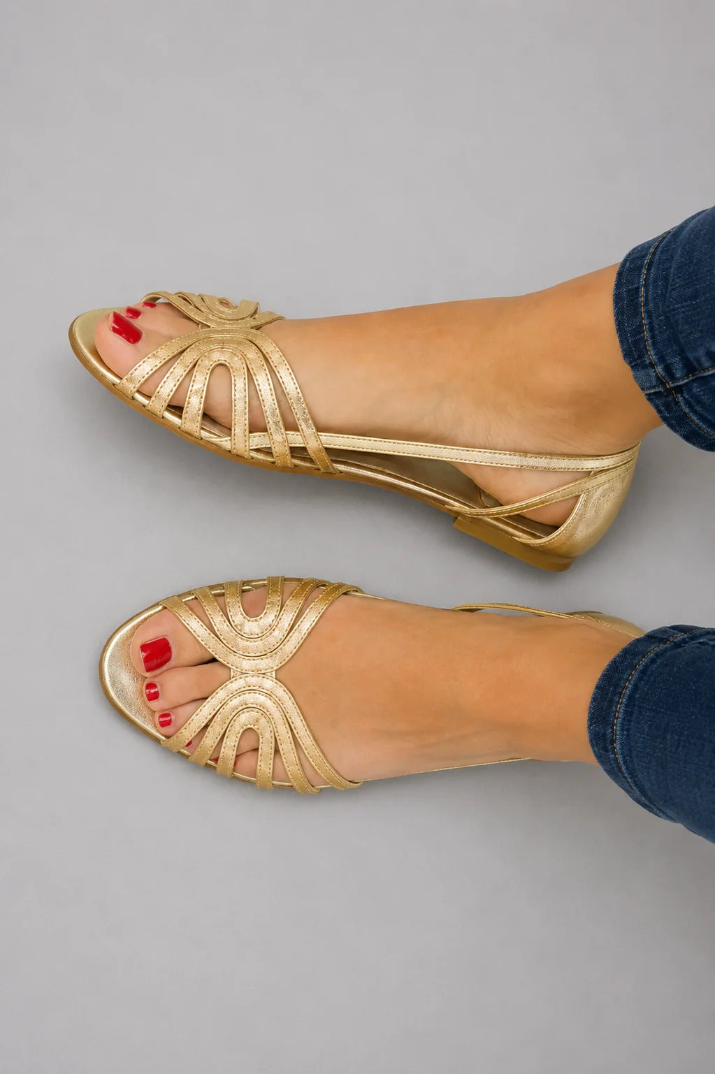 Raelene | Simple Gold Summer Sandals