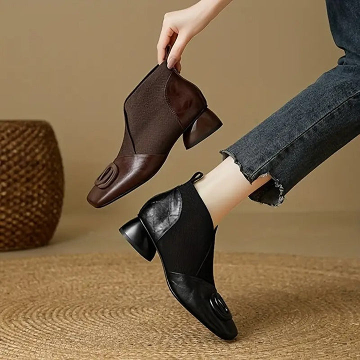 Mylaa Square Toe Low Heel - 