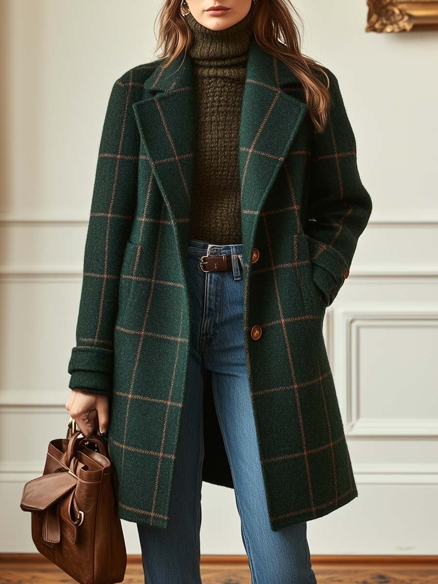Louise | Checkered Coat - 