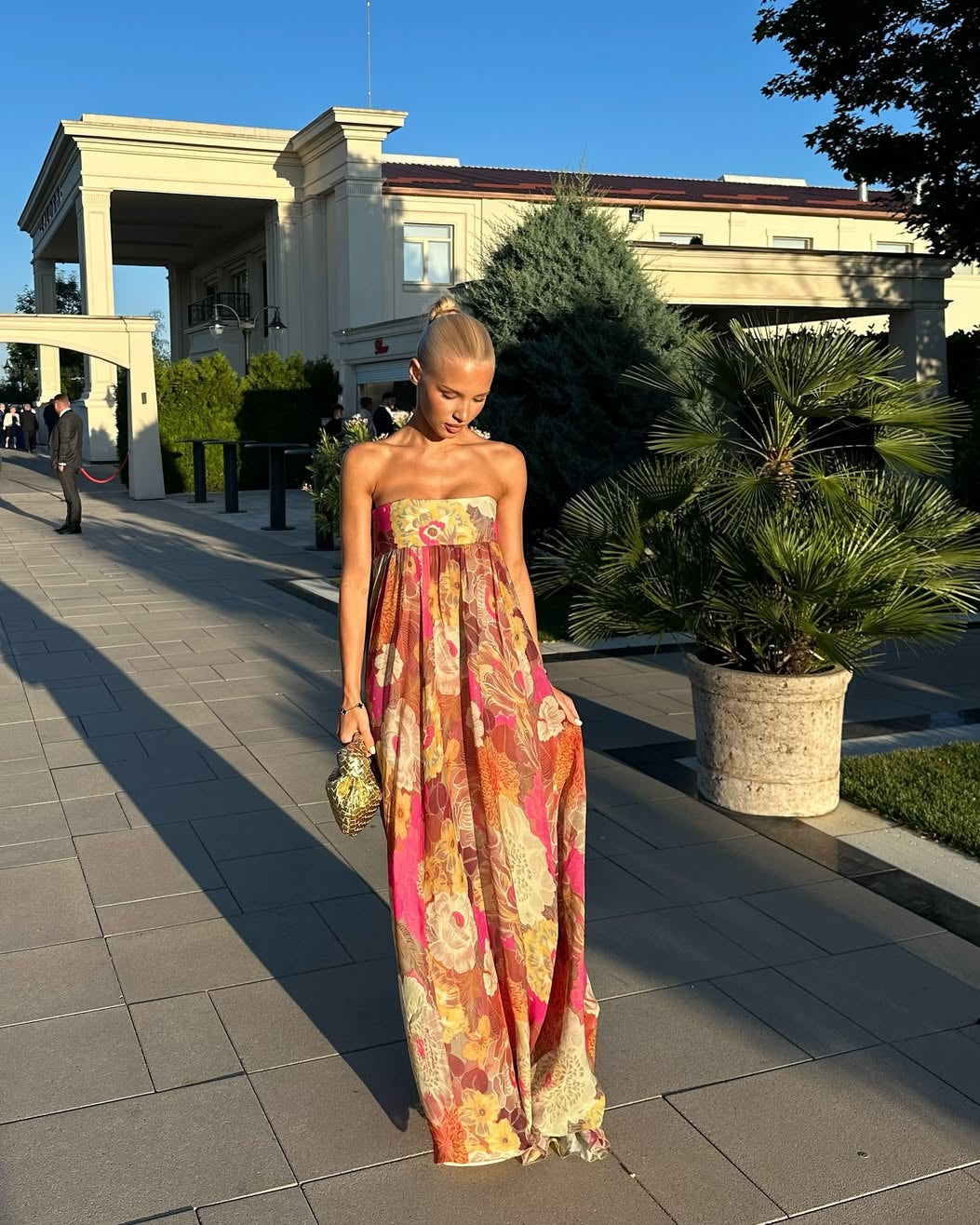 Maelynn | Dress Maxi Floral Senza Spalline