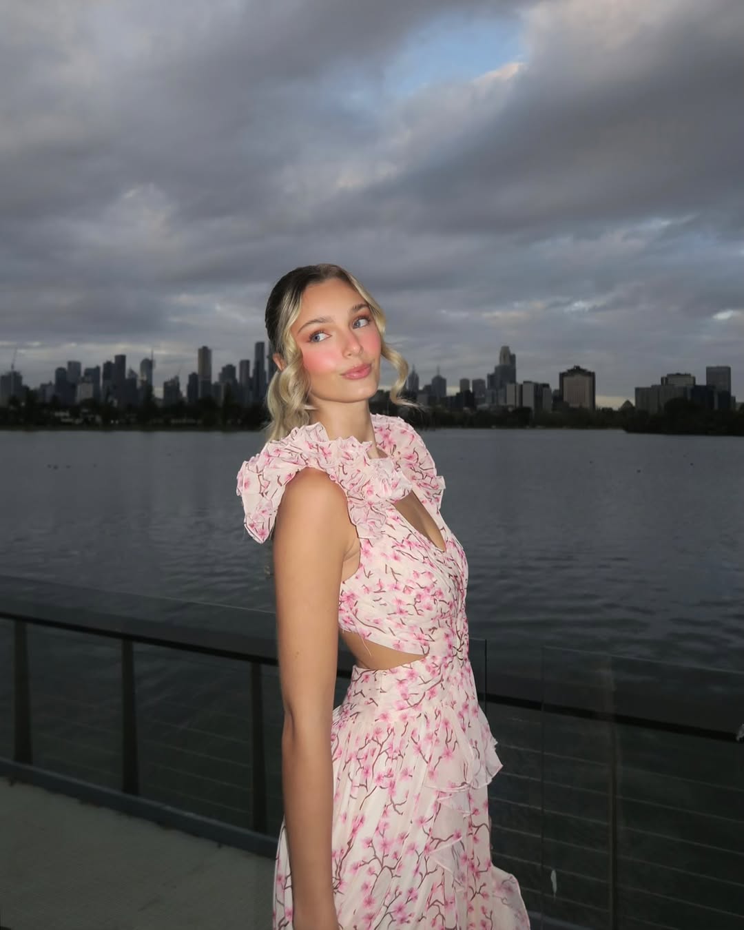 Maeve | Dress Maxi Floral with Flowers 3D & Cut-Out