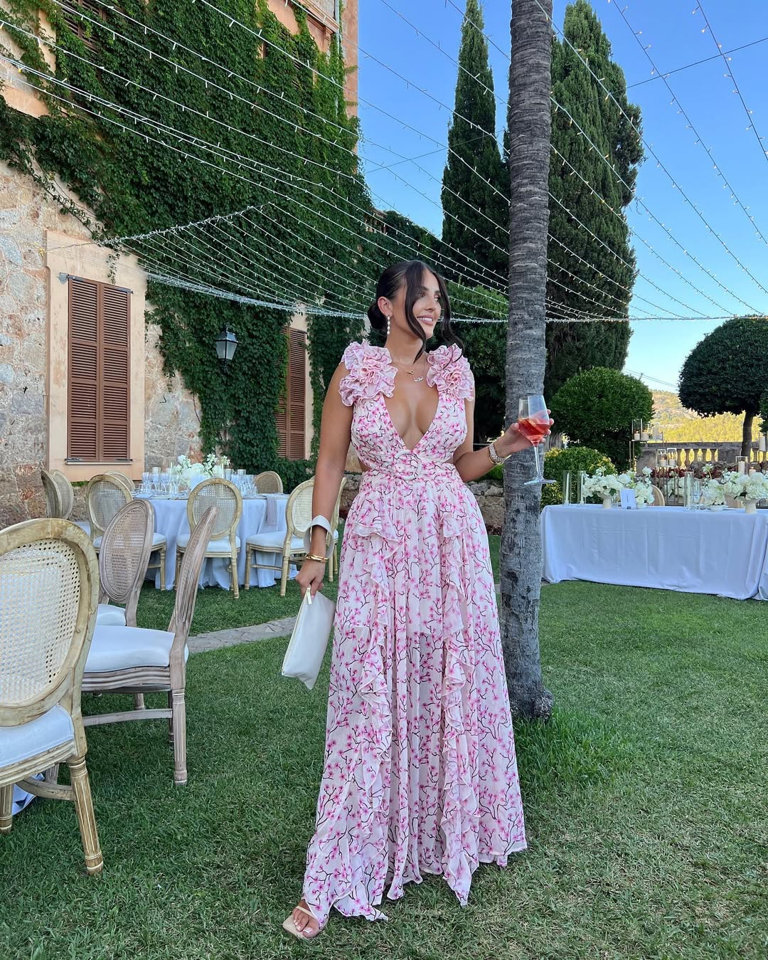 Maeve | Dress Maxi Floral with Flowers 3D & Cut-Out