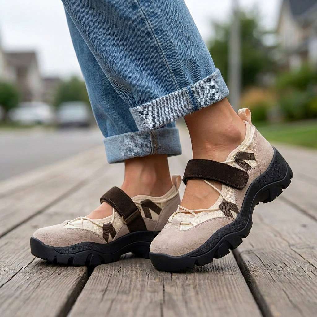 Chiara | Scarpe Comode da Passeggio in Camoscio