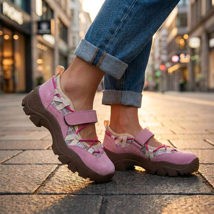Chiara | Scarpe Comode da Passeggio in Camoscio