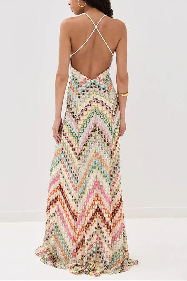 Marie | Dress Maxi all'Uncinetto V-Neck