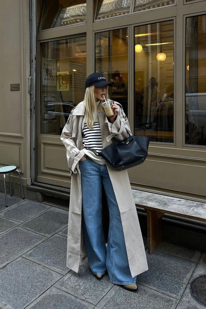 Mina | Classic Trench Coat for Stylish Seasons - Black
