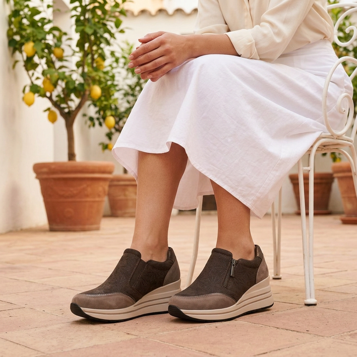 Morena | Sneakers comoda donna con zeppa