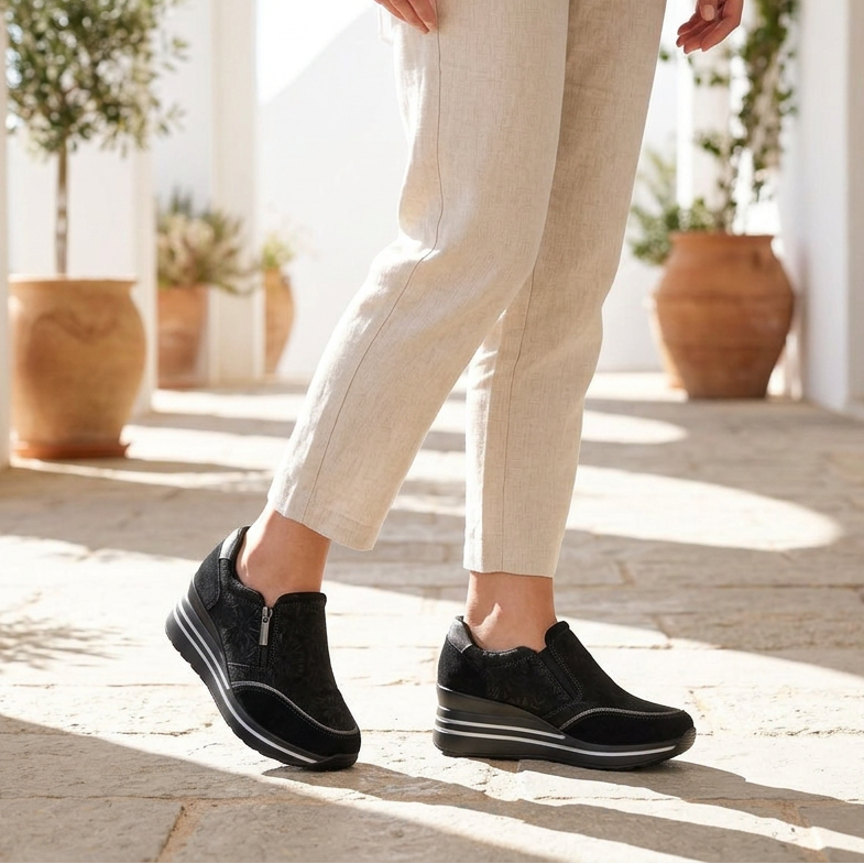 Morena | Sneakers comoda donna con zeppa