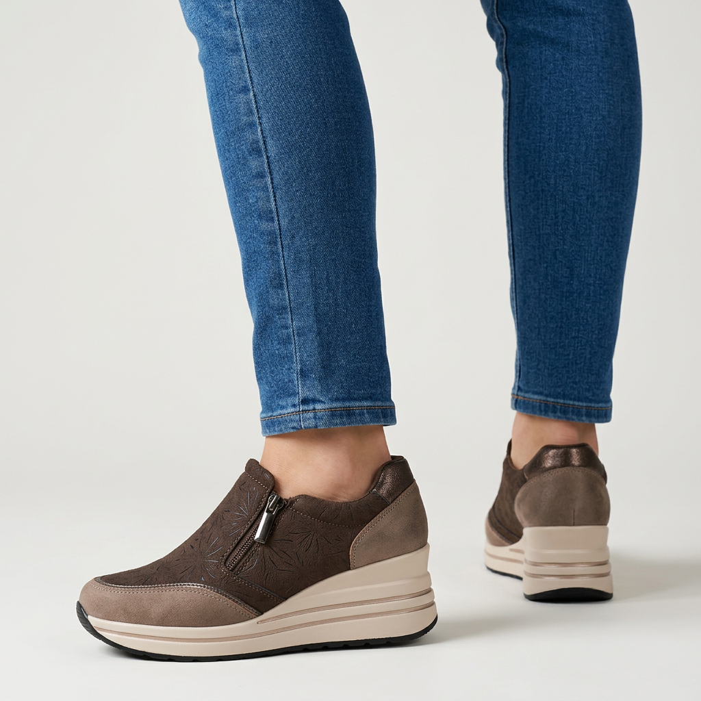 Morena | Sneakers comoda donna con zeppa
