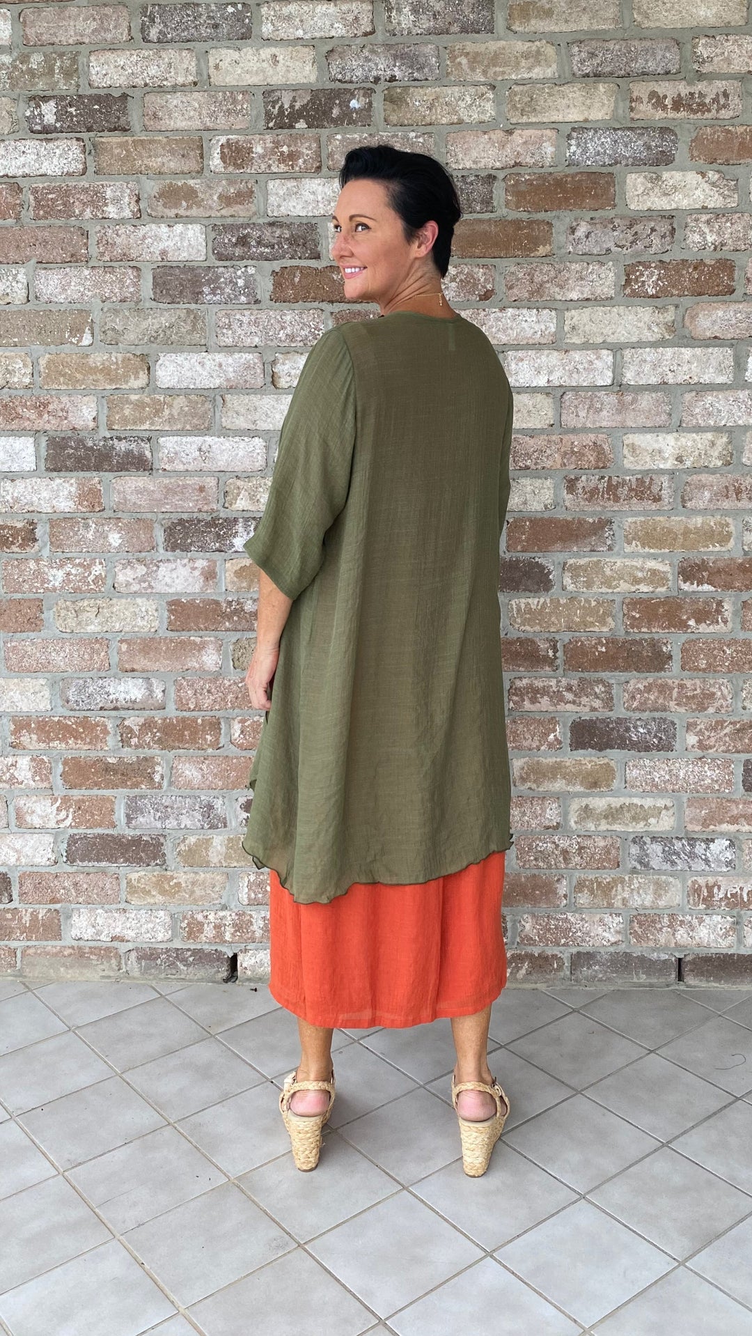 Fleur | Olive Longline Jacket