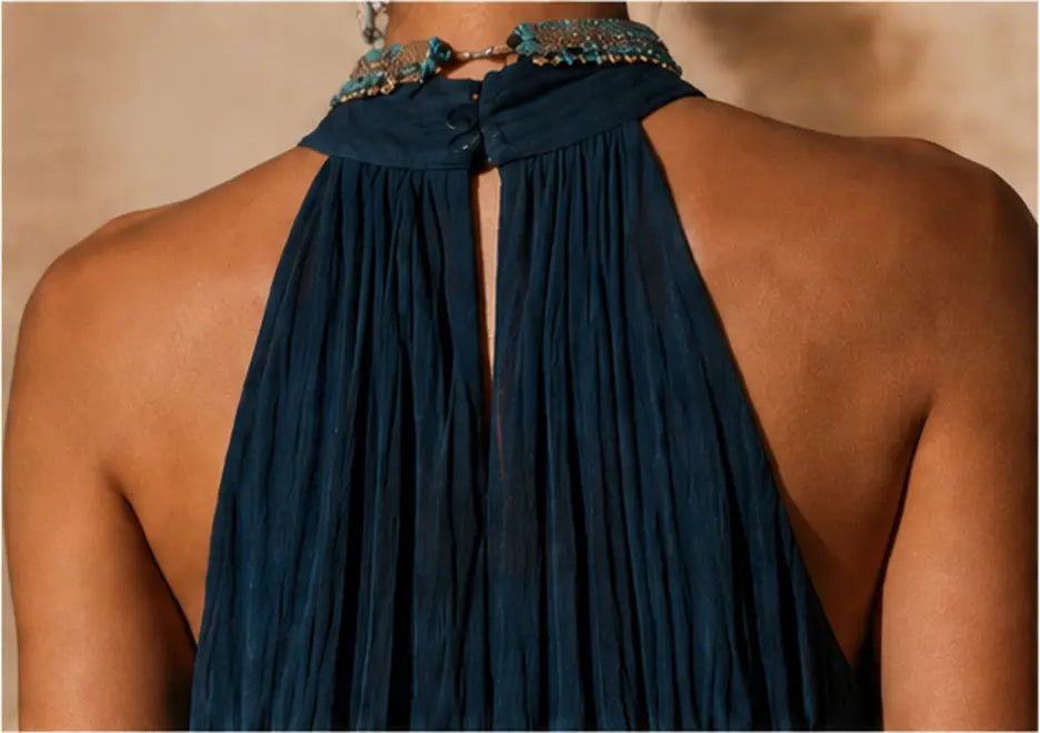 Paola | Dress Lungo Ombré Collo Halter/V