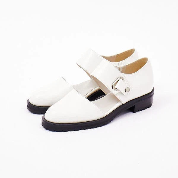 Orthopedic Mary Jane Shoes Real Leather Golden Details - 