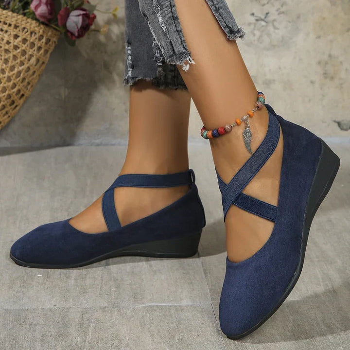 Delphine | Comfort Wedge Ballet Flats - 