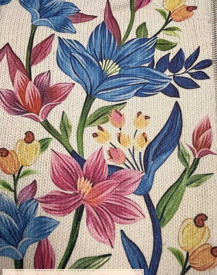 Clementine | Botanical Garden Zip Cardigan - Helen & Olivia Manhattan
