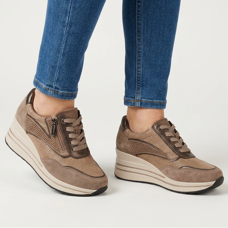 Tosca | Sneakers comoda donna con zeppa