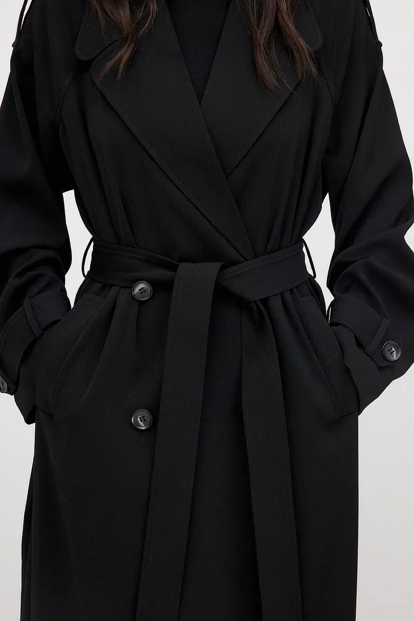 Clara | Timeless Trench Coat - Black