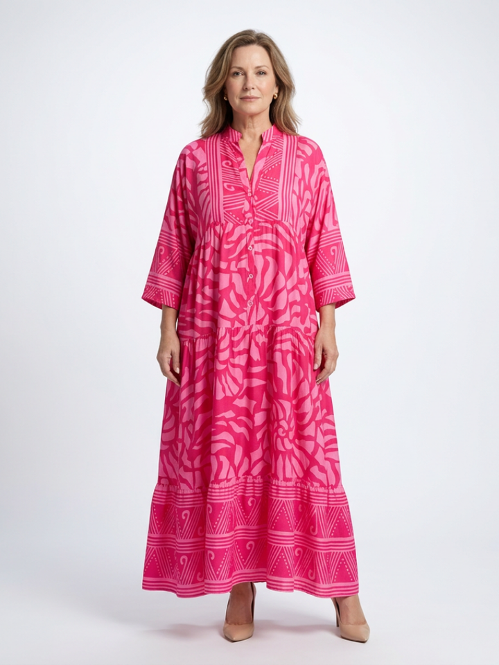 Gwendolen | Soft Button Front Midi Dress