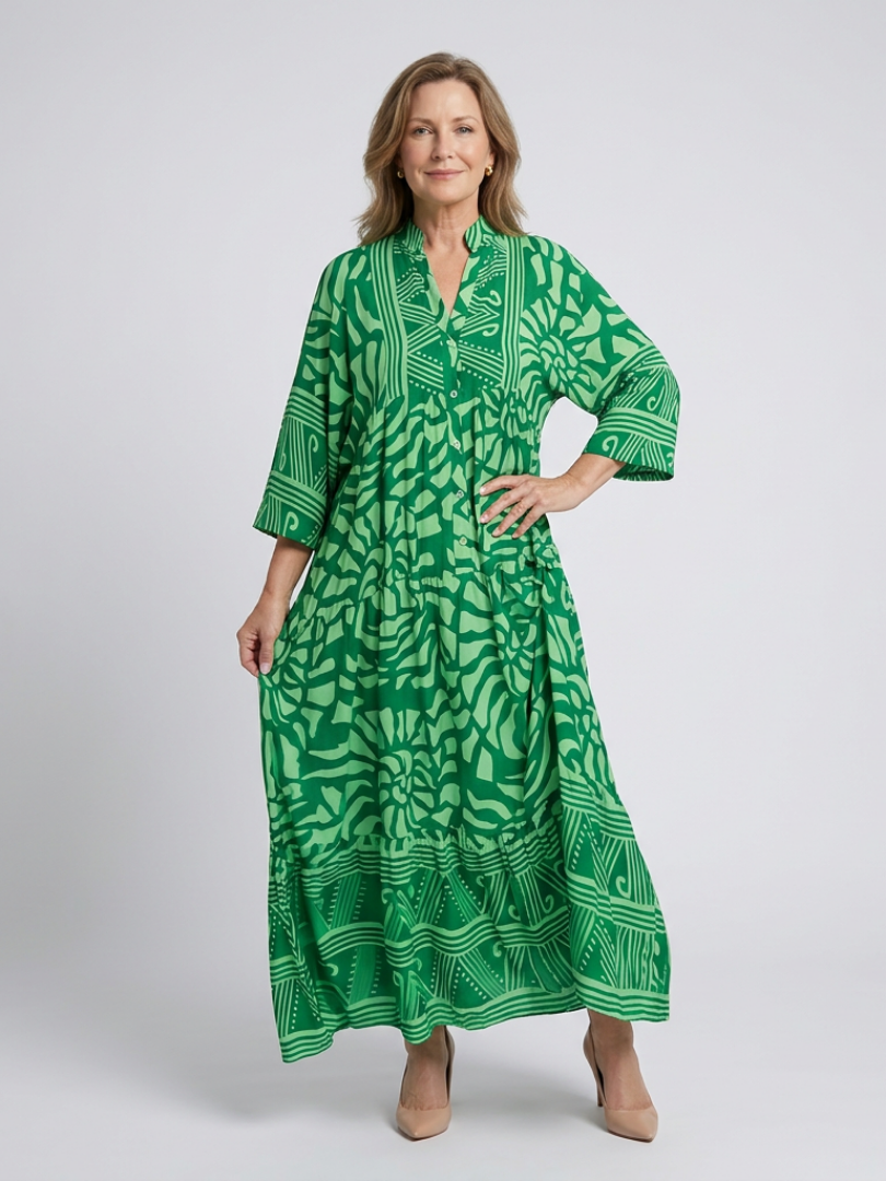 Gwendolen | Soft Button Front Midi Dress