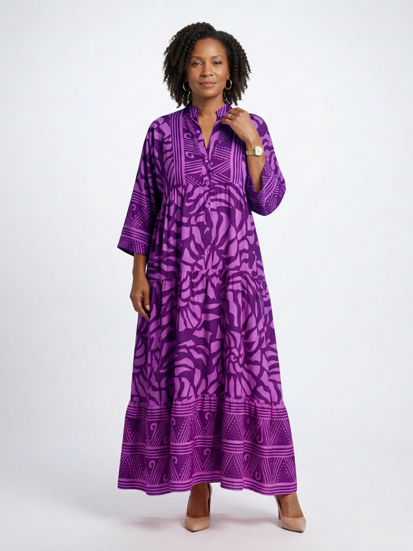 Gwendolen | Soft Button Front Midi Dress