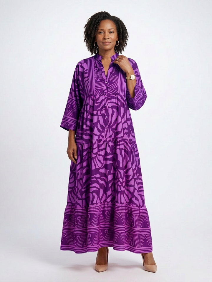 Gwendolen | Soft Button Front Midi Dress